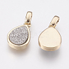 Natural Druzy Agate Pendants KK-G343-13-3