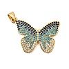 Brass Micro Pave Cubic Zirconia Pendants KK-I360-023G-01-1-1