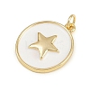 Brass Enamel Pendants KK-C114-23G-02-2