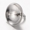 304 Stainless Steel Cup Pearl Peg Bails Pin Pendants LS-X-STAS-L143-01-3
