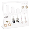 Transparent Acrylic Earring Display Stands EDIS-WH0016-017A-1