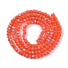 Electroplate Opaque Solid Color Glass Beads Strands EGLA-A044-P3mm-L21-2