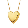 Titanium Steel Heart Pendant Necklaces WG55877-01-3