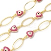 Rack Plating Brass Enamel Link Chains CHC-P012-09G-01-1