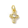 Brass Micro Pave Cubic Zirconia Charms KK-M283-20E-01-1