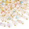 48Pcs 12 Styles Acrylic & Natural Pearl Flower Pendants PALLOY-CW00007-3