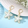 Brass Seed Glass Beads Leverback Earrings EJEW-MZ00759-3