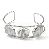 Non-Tarnish 304 Stainless Steel Wide Textured Open Cuff Bangles BJEW-Q348-05P-02-2