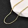 1MM Brass Box Chain Necklaces NJEW-M108-11G-1