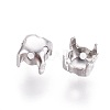 Non-Tarnish 316 Surgical Stainless Steel Sew on Prong Settings STAS-I118-05P-01-2