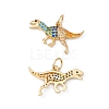 Rack Plating Brass Micro Pave Colorful Cubic Zirconia Pendants ZIRC-C040-48E-G-1