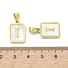 Ion Plating(IP) 304 Stainless Steel Pave Shell Pendants STAS-G327-01G-I-3