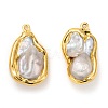Natural Baroque Pearl Pendants KK-H745-02G-2