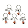 Number & Basketball Acrylic Beaded Pendant Keychain KEYC-JKC00850-1