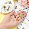 75Pcs 3 Colors Leaf Iron Pendants IFIN-YW0003-67-5