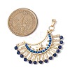 Faceted Round Synthetic Blue Spinel & Glass Pendants PALLOY-MZ00371-2