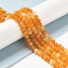 Natural Striped Agate/Banded Agate Beads Strands G-A246-8mm-08-5