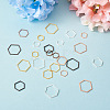 Craftdady 120Pcs 12 Style Alloy Linking Rings FIND-CD0001-01-5