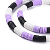 Fixed 3 Color Handmade Polymer Clay Bead Strands CLAY-S096-029C-3