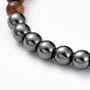 Unisex Natural Gemstone Stretch Bracelets BJEW-JB04779-3