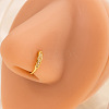Alloy Crystal Rhinestone Hoop Clip on Nose Rings FS-WG08008-04-1