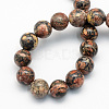 Natural Leopard Skin Jasper Round Beads Strands G-S182-6mm-2