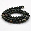 Round Natural Plum Jasper Beads Strands G-N0120-37-6mm-2