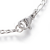 304 Stainless Steel Figaro Chain Bracelets BJEW-E369-04P-2