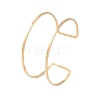 Ion Plating(IP) 304 Stainless Steel Hollow Open Cuff Bangles for Women BJEW-S155-04G-7