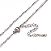 201 Stainless Steel Rolo Chain Necklace for Men Women NJEW-P268-A32-1X5-3