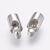 Tarnish Resistant 304 Stainless Steel Magnetic Clasps with Glue-in Ends STAS-E138-02P-2