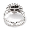Ion Plating(IP) 304 Stainless Steel Ring RJEW-B059-01P-03-3