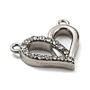 304 Stainless Steel Pendants with Crystal Rhinestone STAS-G310-20P-3