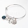 Adjustable Iron Bangles BJEW-JB02395-1
