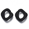 Opaque Spray Painted Acrylic Linking Rings OACR-S021-25A-C01-2