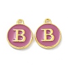 Golden Plated Alloy Enamel Charms ENAM-XCP0001-13B-1