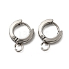 201 Stainless Steel Huggie Hoop Earrings Findings STAS-A167-01I-P-1