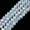 Electroplate Glass Beads Strands EGLA-A044-J8mm-B06-1