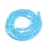Transparent Imitation Jade Glass Beads Strands GLAA-N052-05B-B01-2