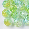 Transparent Crackle Acrylic Beads X-CACR-N002-06-1
