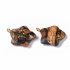Assembled Synthetic Imperial Jasper and Bronzite Pendants G-S366-002A-2