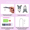 2 Sets 2 Style DIY Diamond Painting Wind Chime Kits DIY-SZ0007-56-2