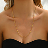 Simple Brass Singapore Chain Necklaces for Women WX2955-1-1
