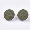 Spray Painted Iron Stud Earring Findings X-IFIN-S703-12A-2