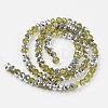 Electroplate Transparent Glass Beads Strands EGLA-A034-T3mm-M04-2