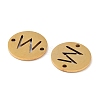 PVD Vacuum Plating 201 Stainless Steel Hollow Flat Round Links FIND-R149-03W-G-2