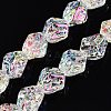 Electroplate Glass Beads Strands EGLA-N012-08D-1