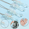 8Pcs Glass Pendants PALLOY-SP00008-5