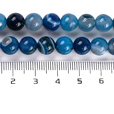 Natural Striped Agate/Banded Agate Beads AGAT-8D-8A-1