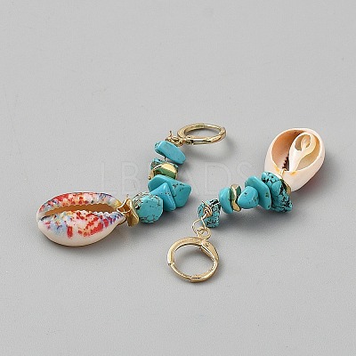 Alloy Shell Shape Leverback Earrings EJEW-WH0004-194E-1